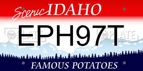 EPH97T Idaho License Plate