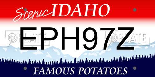 EPH97Z Idaho License Plate