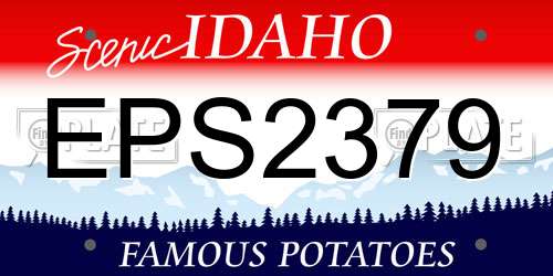 EPS2379 Idaho License Plate