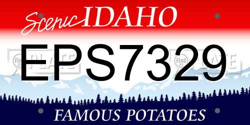 EPS7329 Idaho License Plate