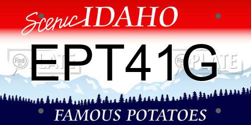 EPT41G Idaho License Plate