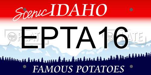 EPTA16 Idaho License Plate