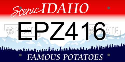 EPZ416 Idaho License Plate