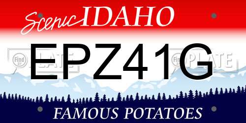 EPZ41G Idaho License Plate