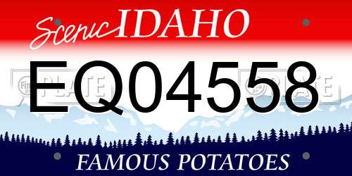 EQ04558 Idaho License Plate