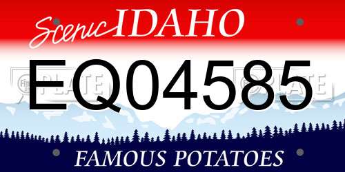 EQ04585 Idaho License Plate