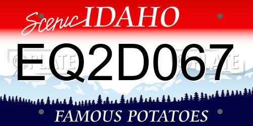 EQ2D067 Idaho License Plate