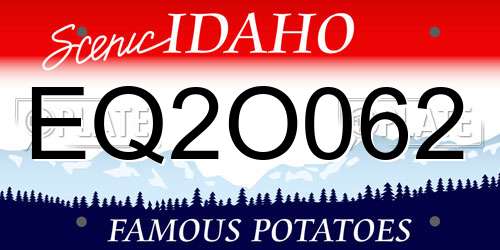 EQ2O062 Idaho License Plate