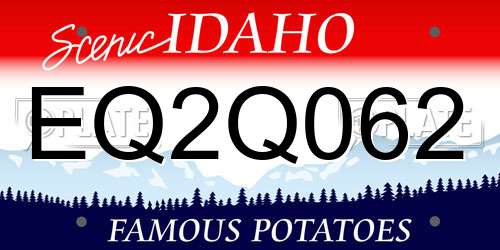 EQ2Q062 Idaho License Plate