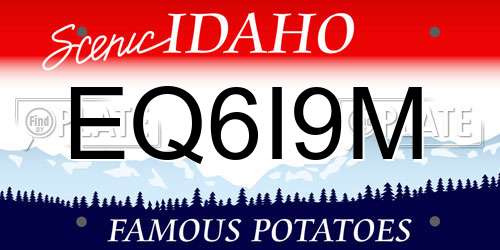 EQ6I9M Idaho License Plate
