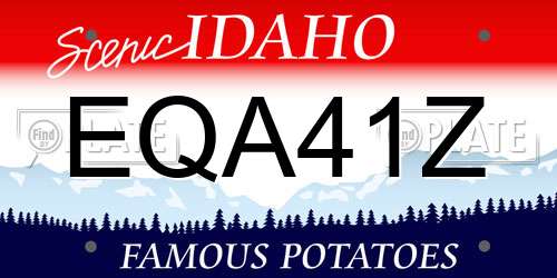 EQA41Z Idaho License Plate