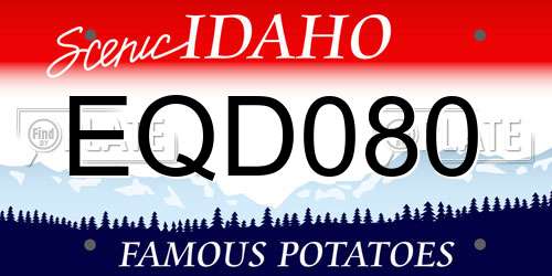 EQD080 Idaho License Plate