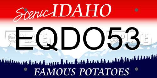 EQDO53 Idaho License Plate