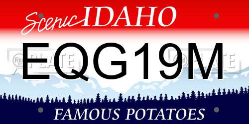EQG19M Idaho License Plate