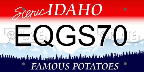 EQGS70 Idaho License Plate