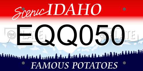 EQQ050 Idaho License Plate