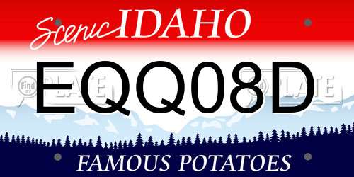 EQQ08D Idaho License Plate