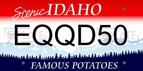EQQD50 Idaho License Plate