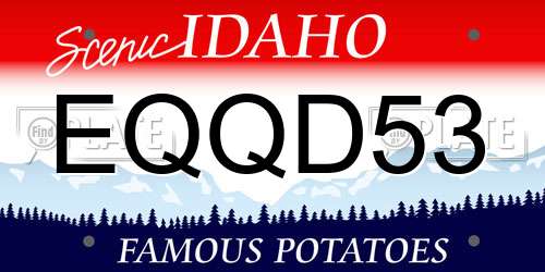 EQQD53 Idaho License Plate