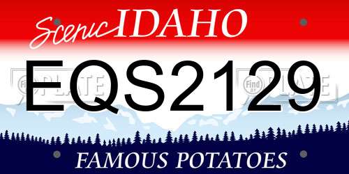 EQS2129 Idaho License Plate