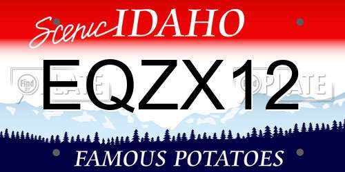 EQZX12 Idaho License Plate