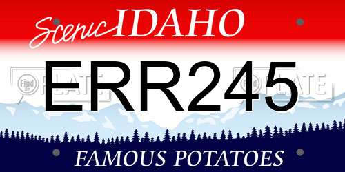 ERR245 Idaho License Plate
