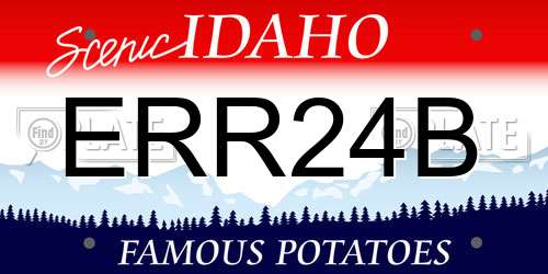 ERR24B Idaho License Plate