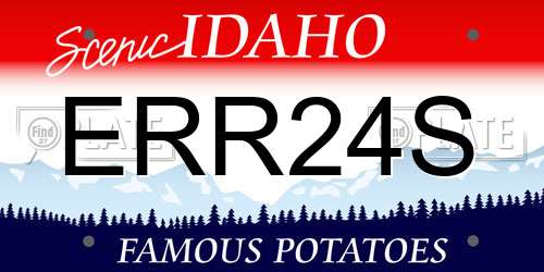 ERR24S Idaho License Plate