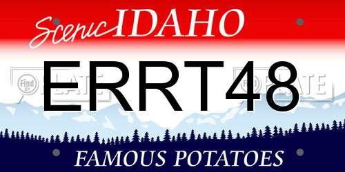 ERRT48 Idaho License Plate