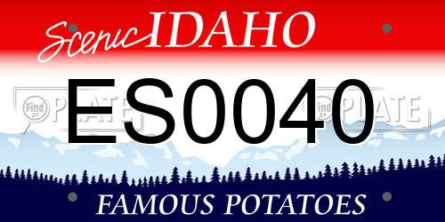 ES0040 Idaho License Plate