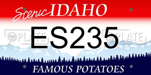 ES235 Idaho License Plate