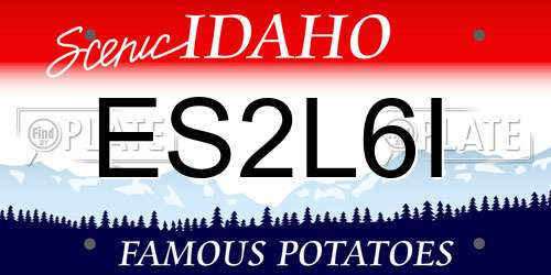 ES2L6I Idaho License Plate