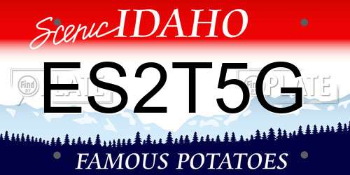 ES2T5G Idaho License Plate