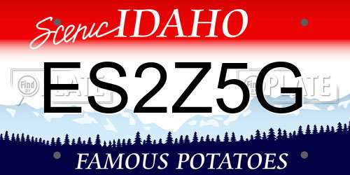 ES2Z5G Idaho License Plate