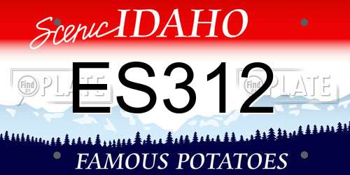 ES312 Idaho License Plate