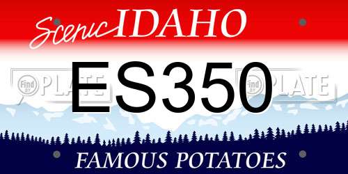 ES350 Idaho License Plate