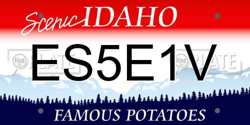 ES5E1V Idaho License Plate