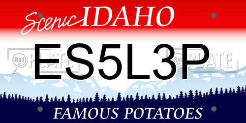 ES5L3P Idaho License Plate