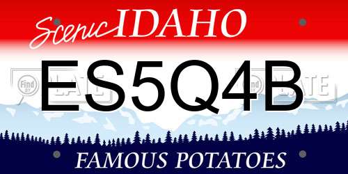 ES5Q4B Idaho License Plate