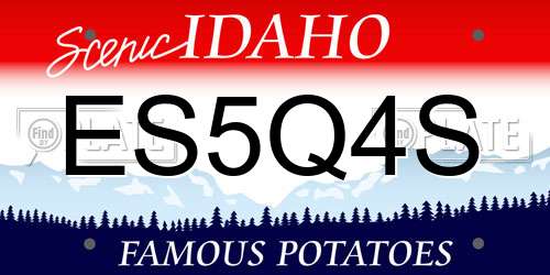 ES5Q4S Idaho License Plate