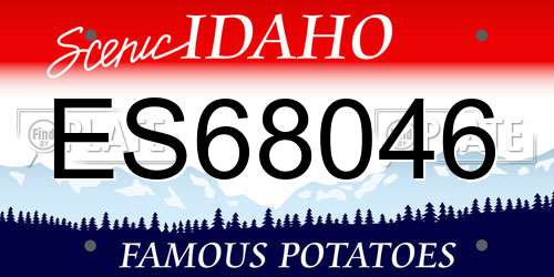 ES68046 Idaho License Plate