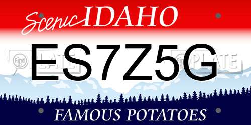 ES7Z5G Idaho License Plate