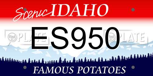 ES950 Idaho License Plate