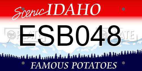 ESB048 Idaho License Plate