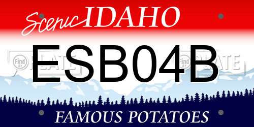 ESB04B Idaho License Plate