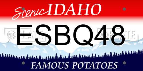 ESBQ48 Idaho License Plate