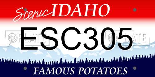 ESC305 Idaho License Plate