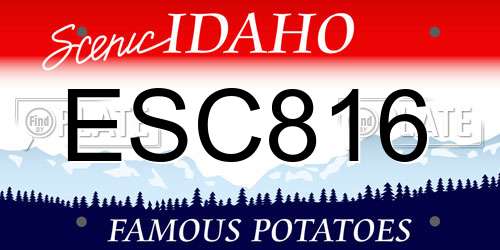 ESC816 Idaho License Plate