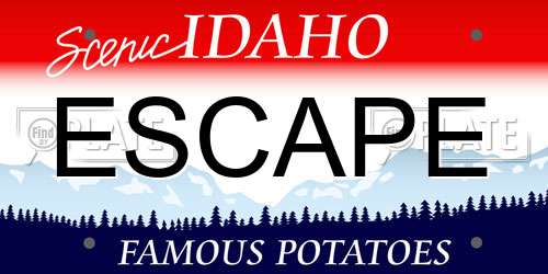 ESCAPE Idaho License Plate