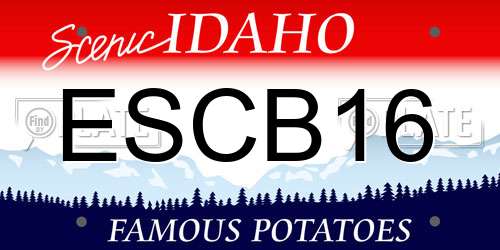 ESCB16 Idaho License Plate